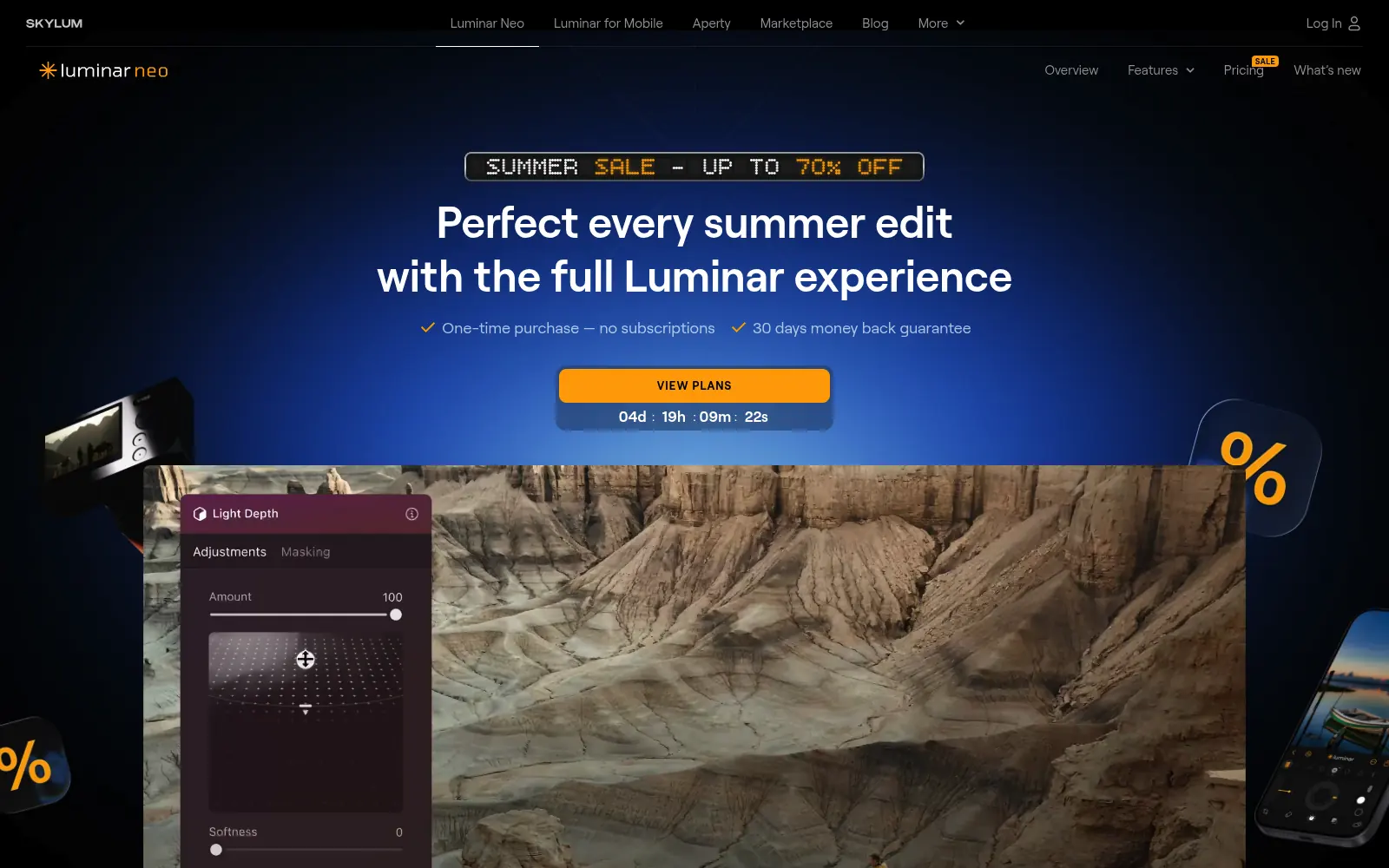 Luminar Neo — Pro AI Photo Editing, Save Up to 70% — Skylum offer preview