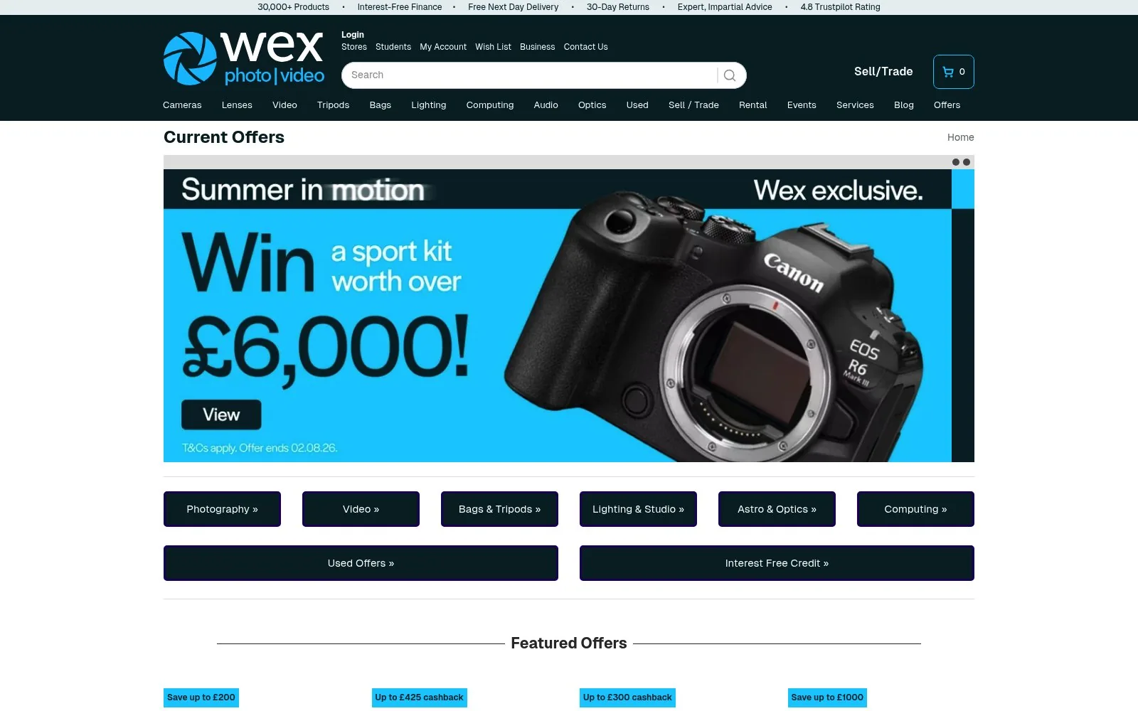 Wex Photo Video offers — Wex Photo Video offer preview